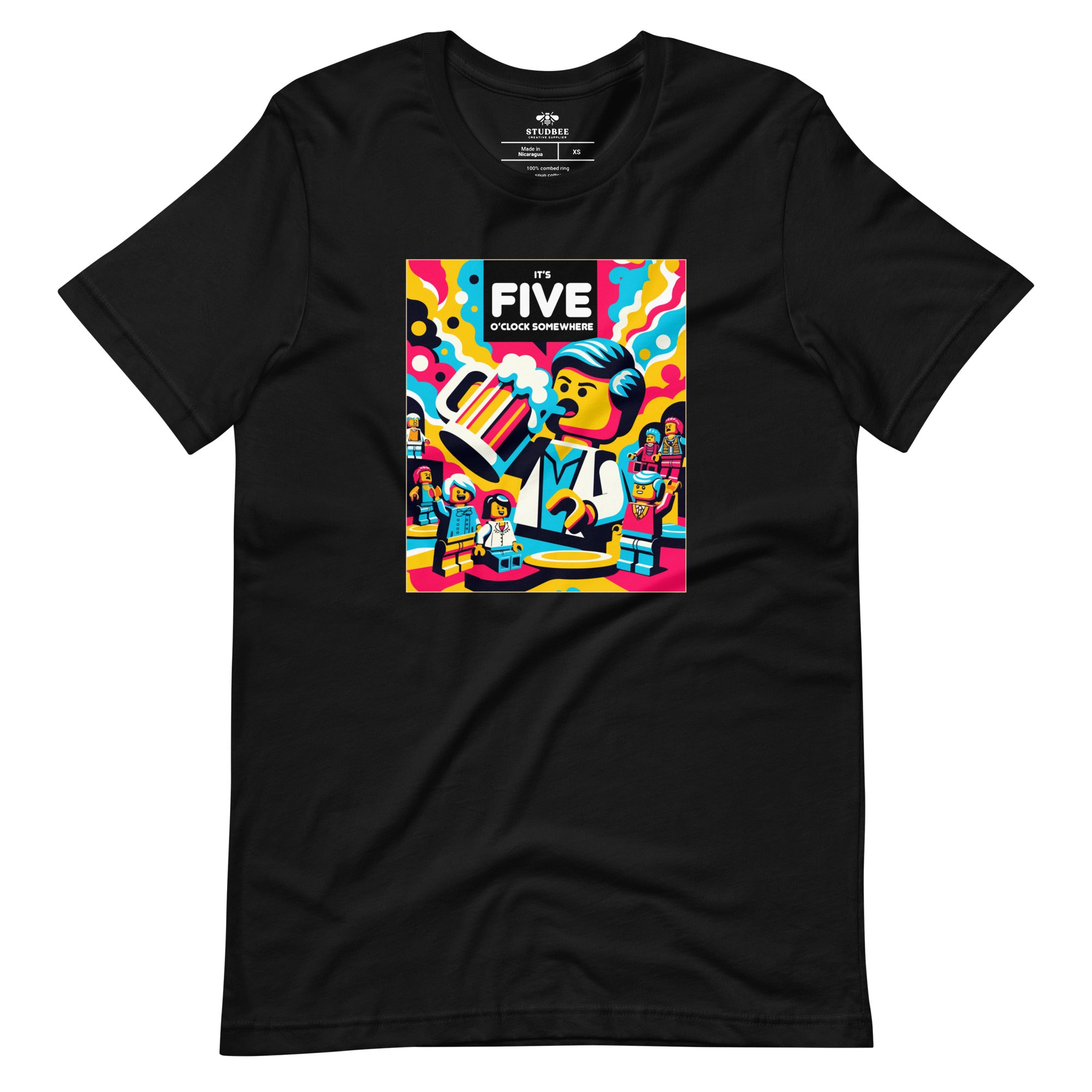 "It's 5 O'Clock Somewhere" Minifigs  T-Shirt - StudBee